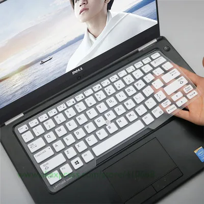 White Для Dell Latitude E5450 E5470 7490 3340 E3340 E7450 5491 14 дюймов силиконовая клавиатура для ноутбука Обложка Защитная крышка - Цвет: White