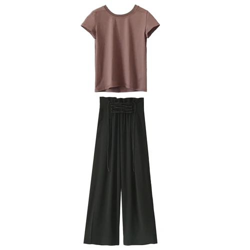 Комплект одежды из двух предметов повседневные штаны с высокой талией и