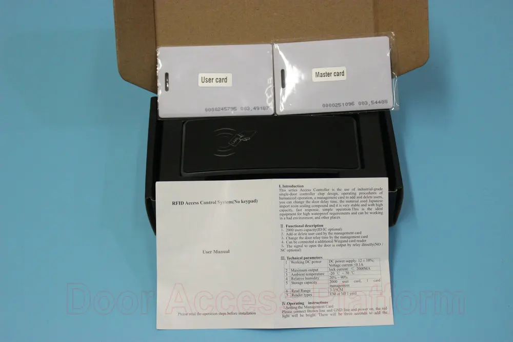 Уличное использование водонепроницаемый IP65 RFID контроллер доступа терминальная