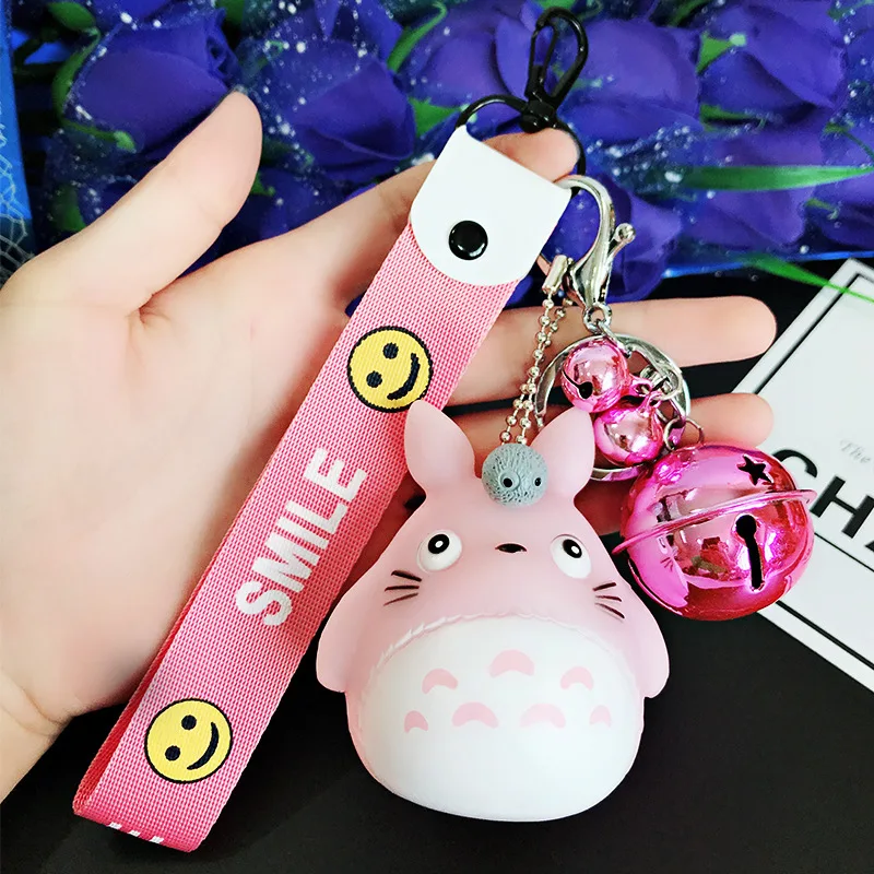 Брелок My neighter Totoro Женский с меховым помпоном в виде животных шинчилла брелок для
