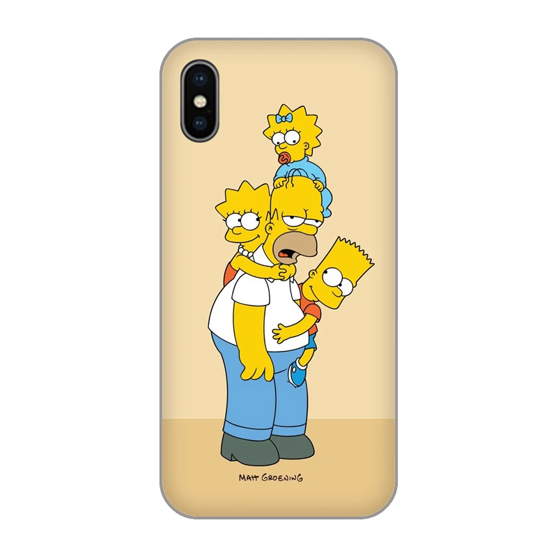 Мягкий ТПУ чехол для iPhone 4 5 5S SE 6 6s 7 8 Plus X 10 XR XS Max Bart Simpson Забавный мультяшный |