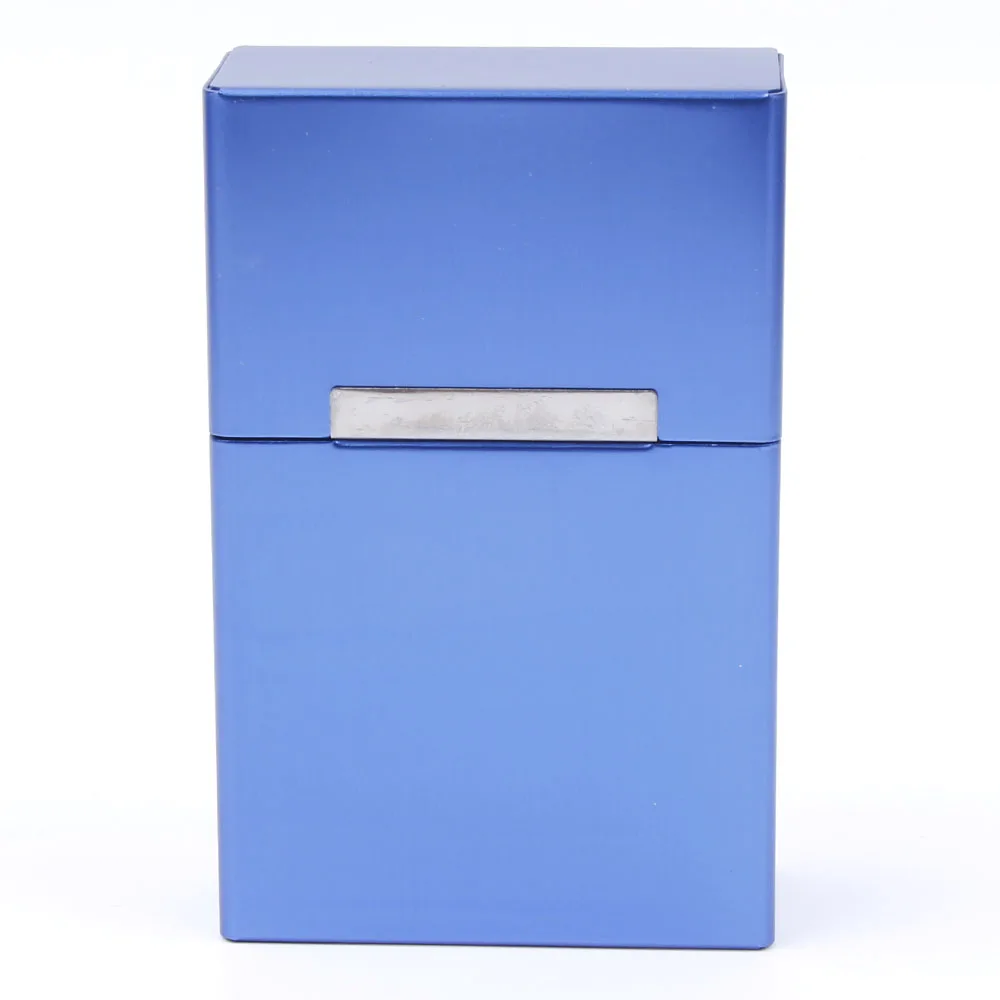 1x Elegant Blue Pocket Cigarette Tobacco Box Case Map Holder 20Pcs Smoke Metal Fashion Gift Дом и сад