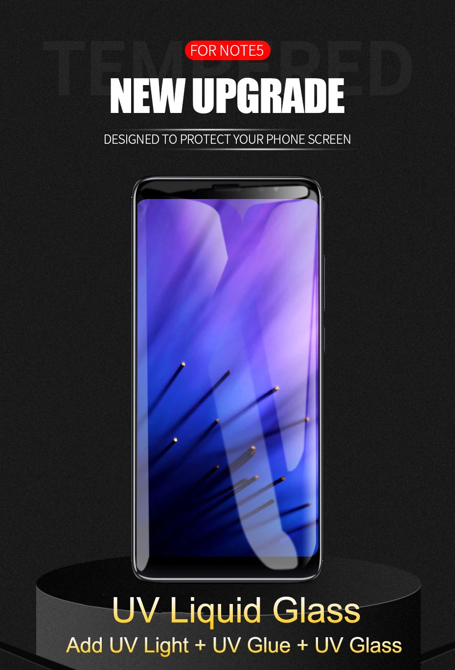 УФ-клей Sceen протектор для Xiaomi mi 8 Lite жидкое УФ закаленное стекло красный mi 5 Plus Note 5 Pro Note 5A PocoPhone F1 красный mi 6 mi X 3