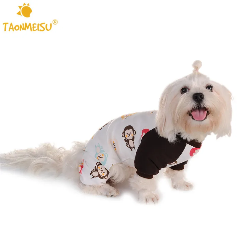 Милая пижама с принтом обезьяны собаки мягкие теплые уютные Комбинезоны для сна