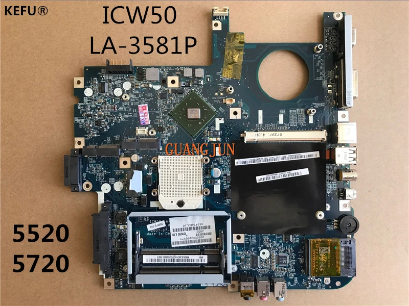 Материнская плата KEFU для ноутбука Acer 5520 5720 ICW50 LA 3581P MB.AK302.003 полностью