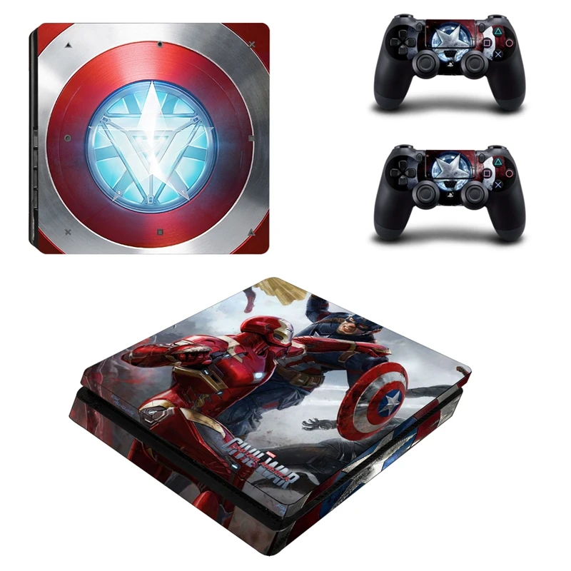 Модный чехол наклейка в стиле комиксов Civil War для Playstation 4 Slim PS4 консоль и наклейки 2