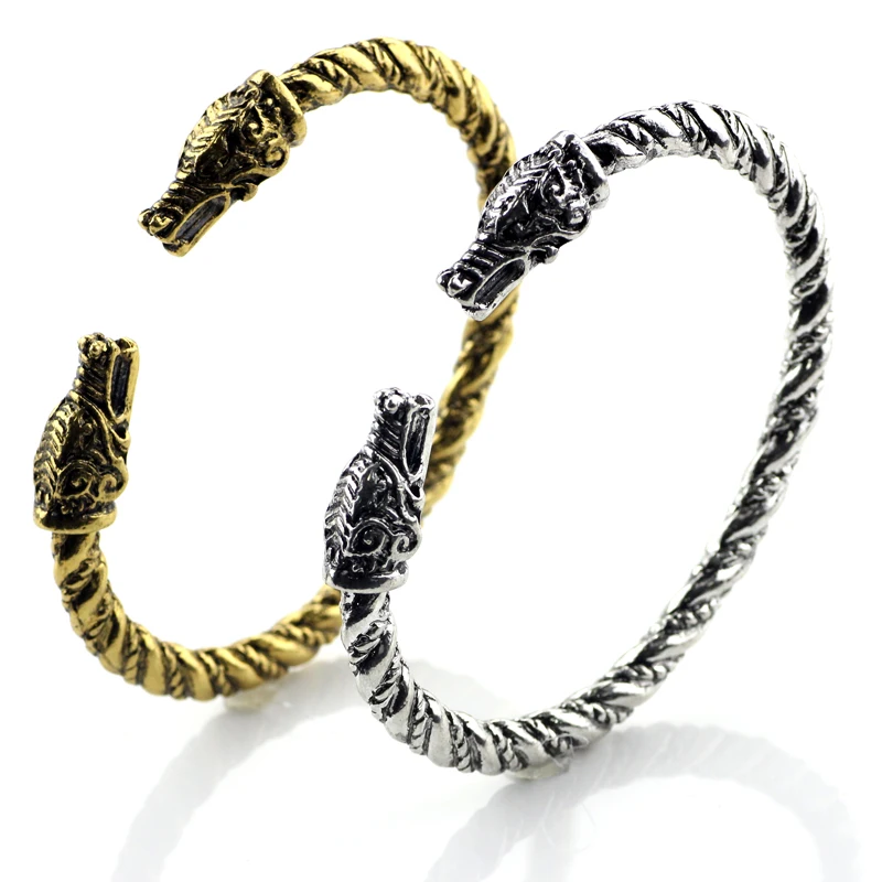 Высокое качество бронза и антикварный цвет двуглавый волк Фенрир бижутерия в