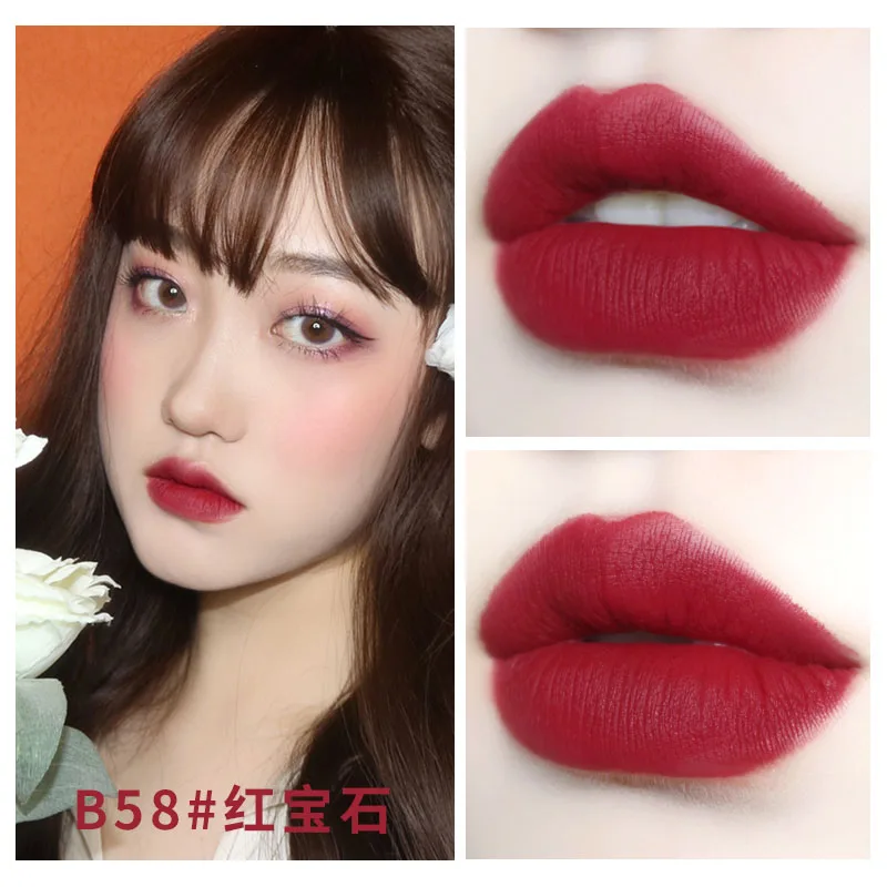 B58 Новая бархатная матовая губная помада Водонепроницаемая тонкая золотая черная apperance 3,8 г Сексуальная Красная коричневая вампирская цветная стойкая карандаш для губ BN130 - Цвет: B58