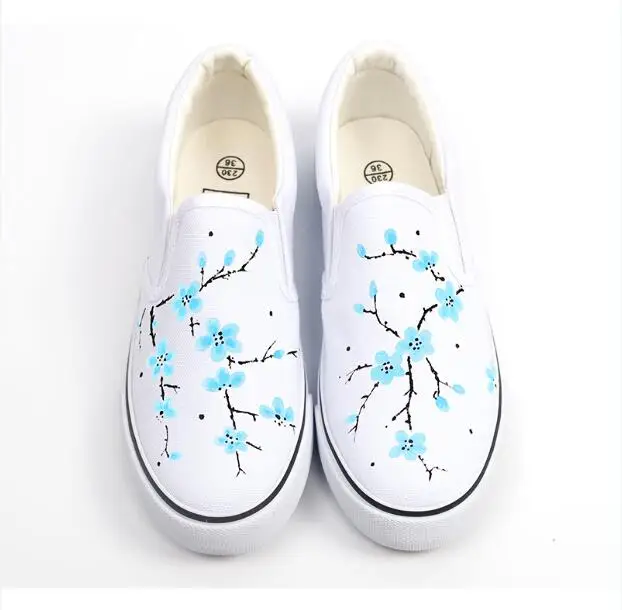 Парусиновая обувь в китайском стиле красивая с чернилами на низком ходу для езды