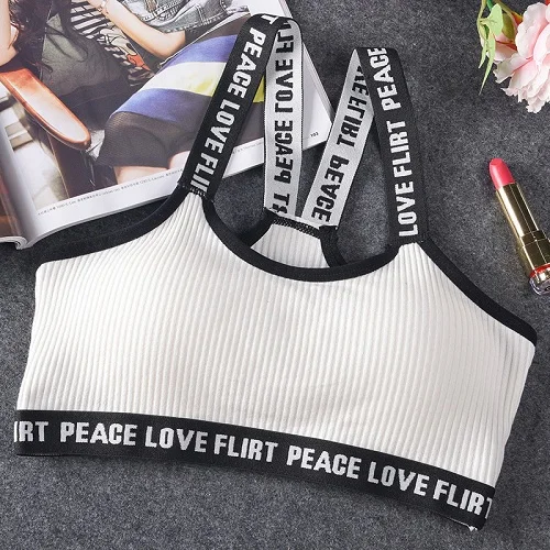 as the picture shows Спортивный топ, бюстгальтер для бега, йоги, бюстгальтер с пуш-ап, хлопковые спортивные топы с буквами для женщин, одежда для спортзала, однотонный бюстгальтер для фитнеса, женская спортивная одежда - Цвет: as the picture shows