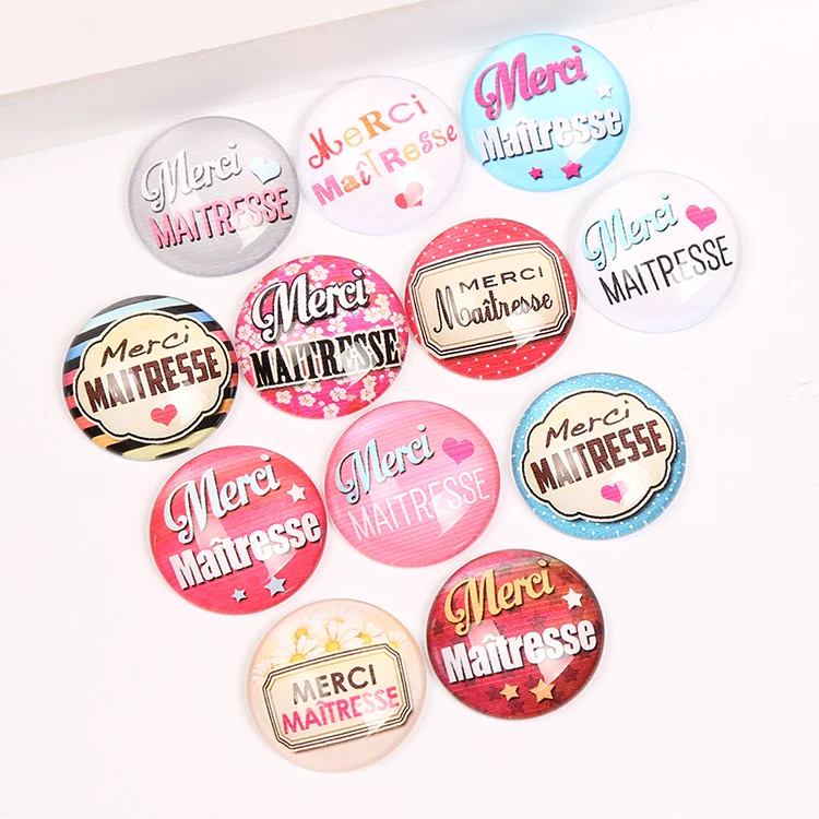 Reidgaller 20pcs mix merci maitresse кабошон с фото 25 мм стеклянный купол diy ювелирных изделий для изготовления подвесного брелка