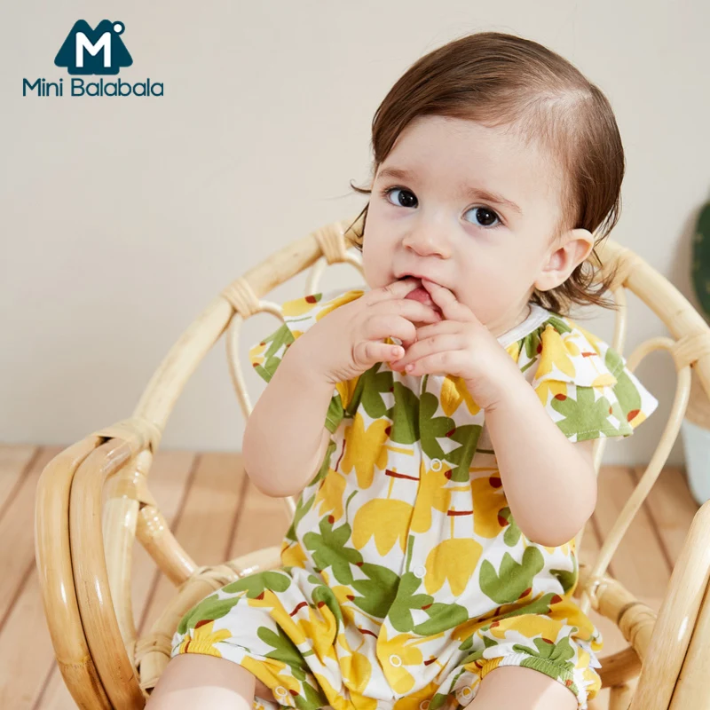 Мини комбинезон balabalaChildren для девочек тонкий Детский с коротким рукавом и