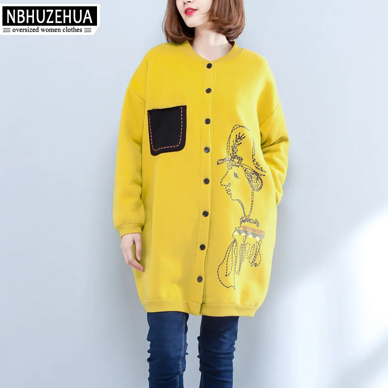 Nbhuzehua 7G424 5XL 6XL Harajuku oversize-свитшот Для женщин О-образным вырезом Kawaii мультфильм