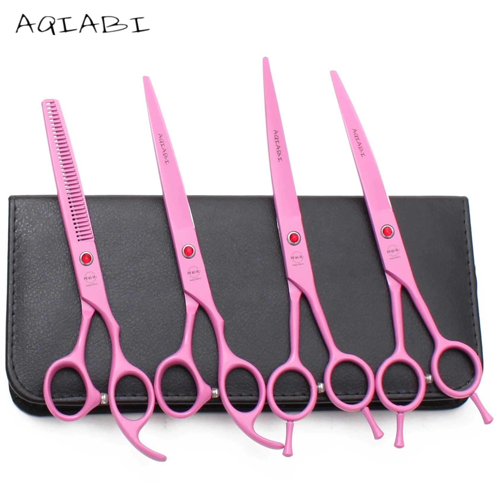 Профессиональный уход за кожей A3102 7 0 дюйма вертикальные изогнутые ножницы для