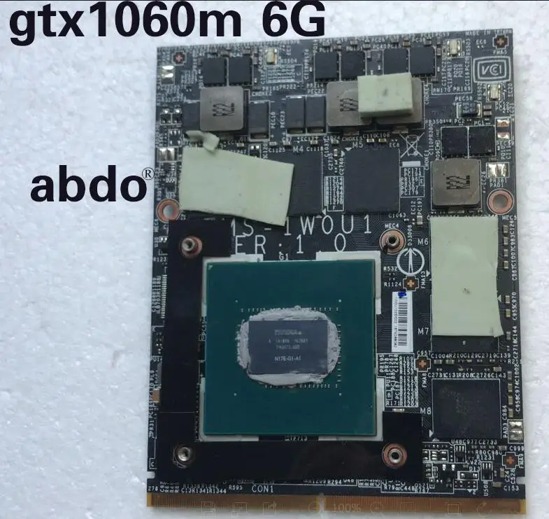 Видеокарта GTX1060M 6GB GPU N17E-G1-A1 видеокарта для ноутбука MSI GT72 GT73 GT82 GT83 CLEV0 P755 P750 DELL hp