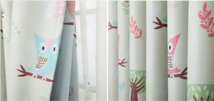 Home Curtain Free Shipping!Boy/Gril Bedroom Owl Cartoon Decor High-class Curtains and Tulle Baby Room Curtains. | Дом и сад