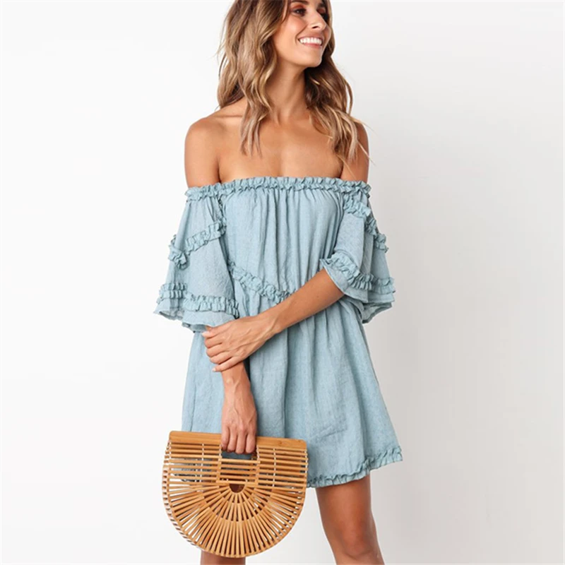 Женское короткое платье весна лето 2019 Модное Новое соблазнительное с вышивкой в