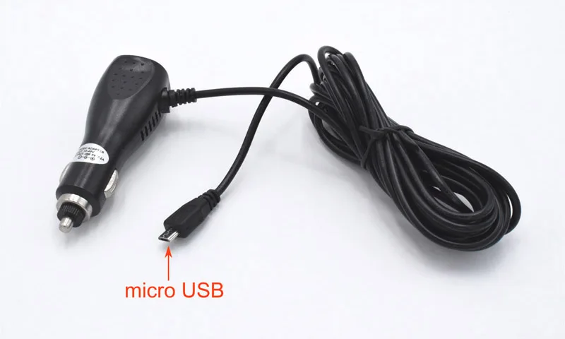 XCGaoon 5V 2A Micro USB Автомобильное зарядное устройство с переключателем для смартфона/автомобиля dvr камера/gps вход 12V 24V длина кабеля 3,5 метров 11.4ft