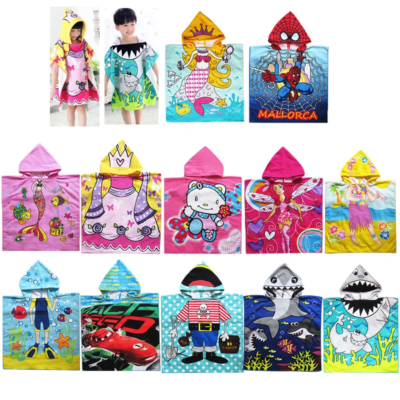 Горячая Распродажа детское пляжное платье детский халат полотенце s плащ накидка