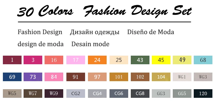 30 Fashion Set TOUCHNEW выбрать какой-либо 10/20 Вт, 30 Вт, Цвета алкоголь кисть маркеры эскиз фломастеры для рисования манга рисунок маркеры дизайн художественный маркер-кисточка - Цвет: 30 Fashion Set