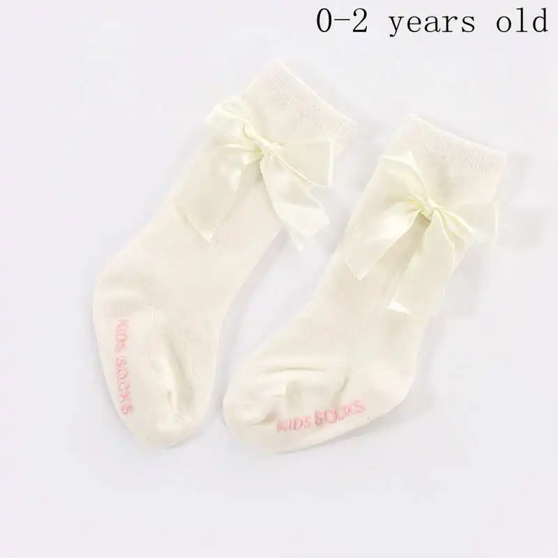 Style 1 0-2 T white Милое платье принцессы с носочки для девочки Гольфы с бантом для девочек, носки для девочек милые Детские носки Длинные носки без пятки Детские гетры, башмаки - Цвет: Style 1 0-2 T white