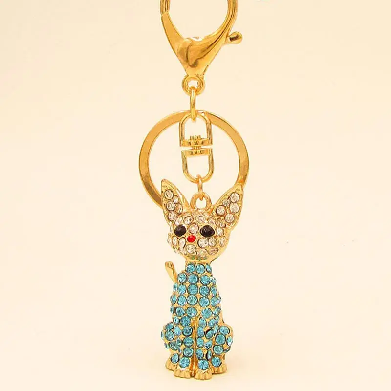 Кот брелок gfs Для женщин Мода творческая личность кошка кристалл сумка подвеска