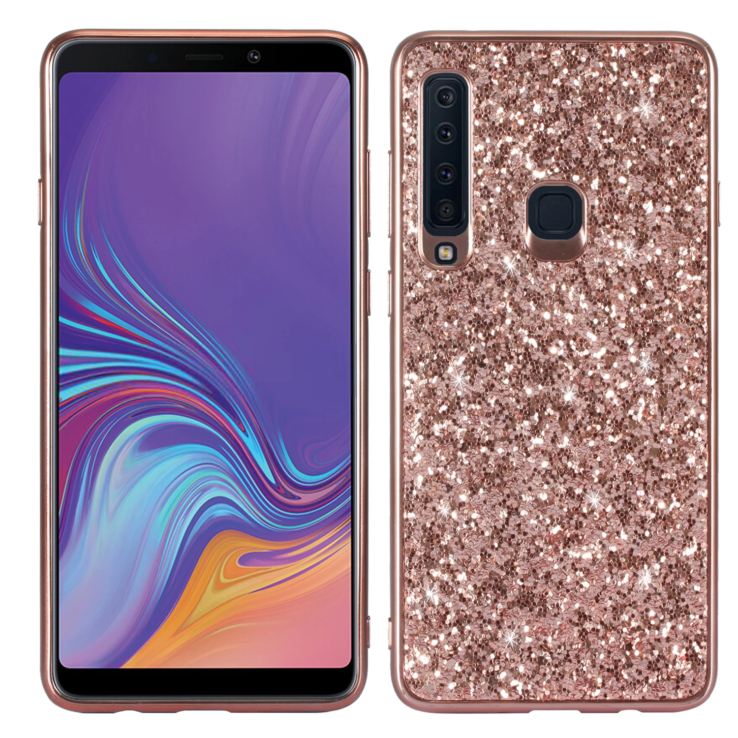 Q UNCLE Glitter Mobile Phone Case For SamSung Galaxy S7 S8 S9 S10 Plus S10E J7 A8 A6 A7 2018 Note 8 9 A40 A70 A10 A50 M20 M10 |