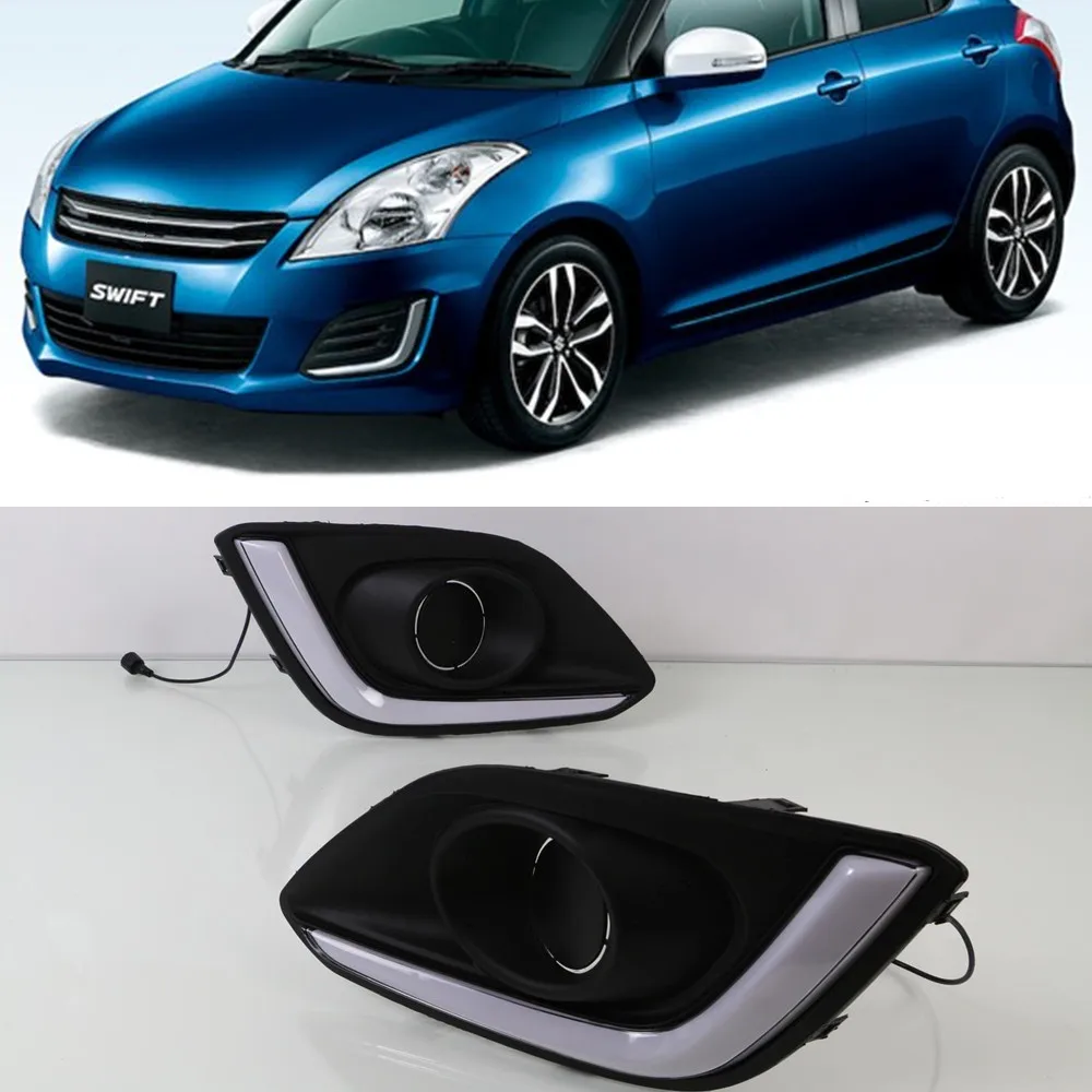 Автомобильные мигающие дневные ходовые огни для Suzuki Swift 2014 2015 2016 с отверстием