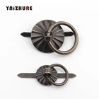 40 шт. антикварная ручка для ящика от солнца, двери шкафа, мебельная фурнитура, кольцо ручка-булавка, бронзовый тон