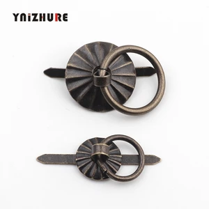 40 шт. антикварная ручка для ящика от солнца, двери шкафа, мебельная фурнитура, кольцо ручка-булавка, бронзовый тон