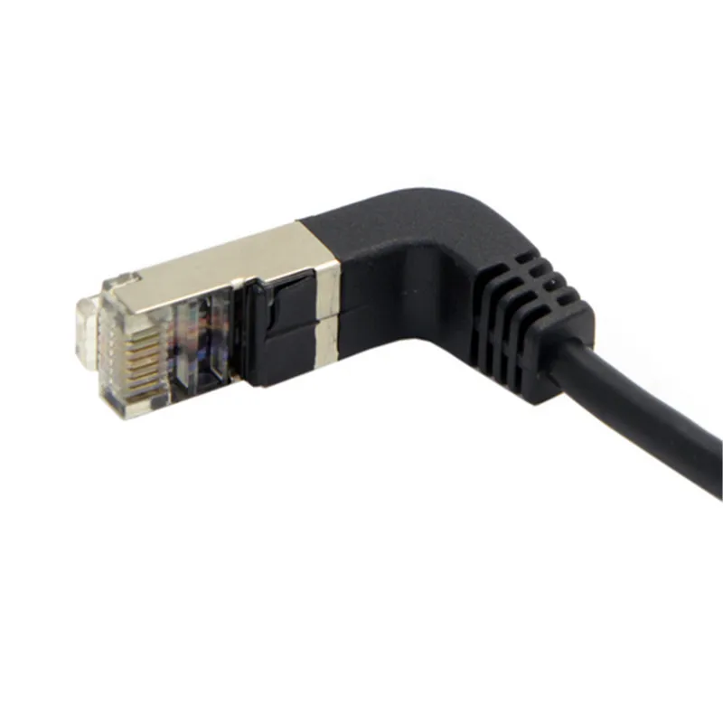 Патч корд 8P8C STP Cat 5e Lan Ethernet под углом 90 градусов 50 см|patch cord|lan ethernetcat |
