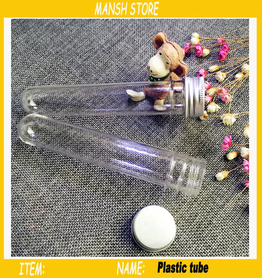 Пустая пластиковая трубчатая конфетная бутылка 40 мл с алюминиевой крышкой для