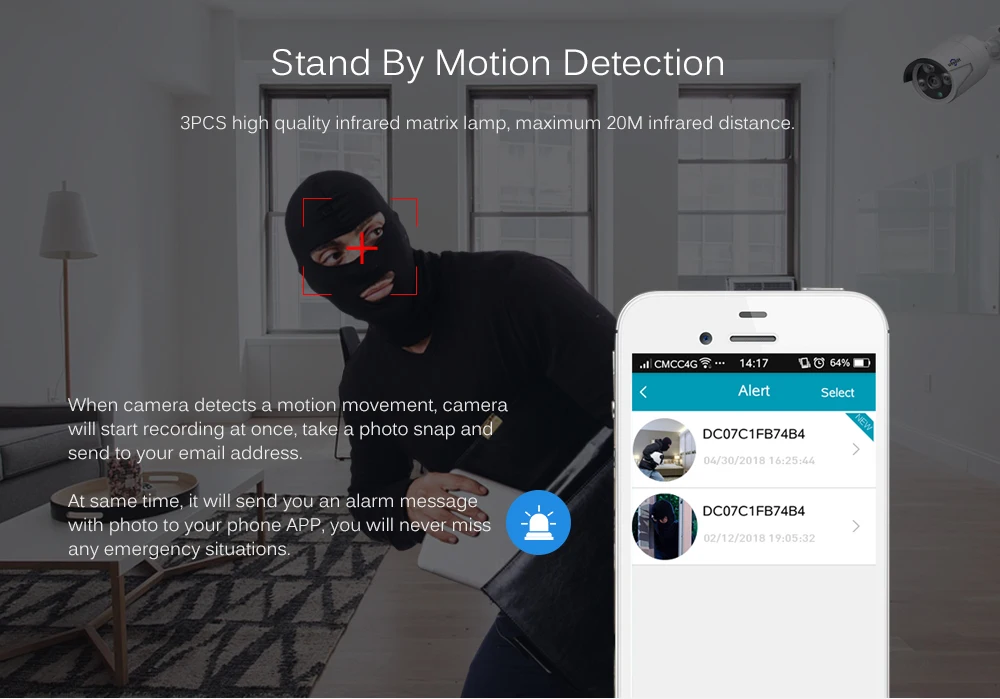 Hiseeu 1080 P POE мини ip-камера 2.0MP ONVIF P2P IP66 Водонепроницаемая наружная Обнаружение движения Домашняя безопасность видеонаблюдение