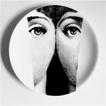 32 Rosenthal Piero fornasetti тарелки Стиль 8 дюймов дома Настенная Декорация плиты бар отеля справочная информация иллюстрации посуды оптом - Цвет: 32