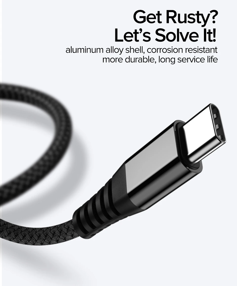 USB Type C To USB-C Cable PD 60W Fast Charging Cord for Xiaomi Mi 10 9 8 Quick Charge Type-C Wire for Samsung S10 Huawei P30 P20