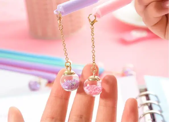 1 шт гелевая ручка с подвеской 0,5 мм Kawaii канцелярские принадлежности Новинка милая гелевая студенческие ручки черные ручки канцелярские милые ручки Kawaii школьные принадлежности