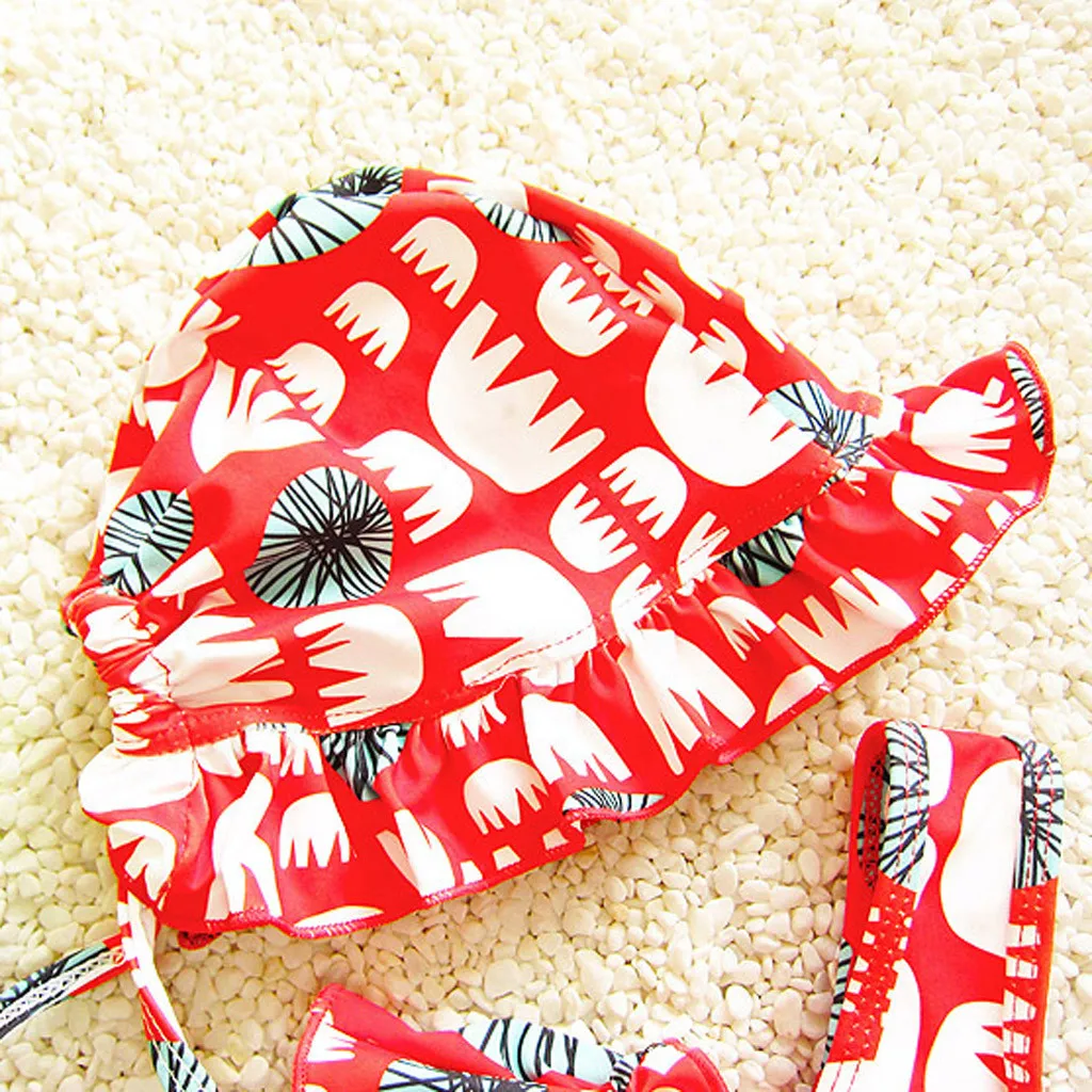 SAGACE/купальник бикини с рюшами для маленьких девочек Комплекты купальных