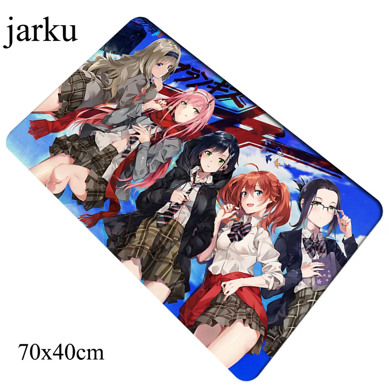 Darling in the franxx коврик для мыши геймер подарок 700x400x2 мм notbook коврик для мыши игровой коврик для мыши высокое качество коврик для мыши PC padmouse коврики
