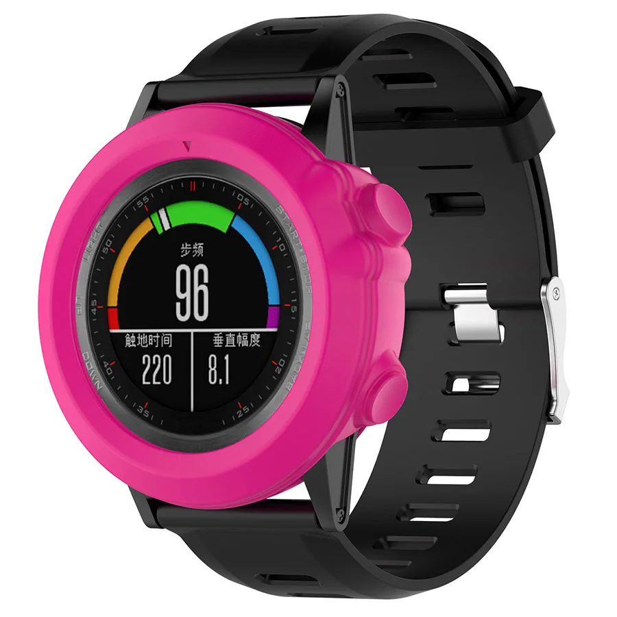 Тонкий силиконовый чехол защитный чехол для Garmin Fenix 3/3HR/3 Sapphire/Quaitx 3/Tactix Bravo Смарт-часы резиновый мягкий чехол - Цвет ремешка: Rose red