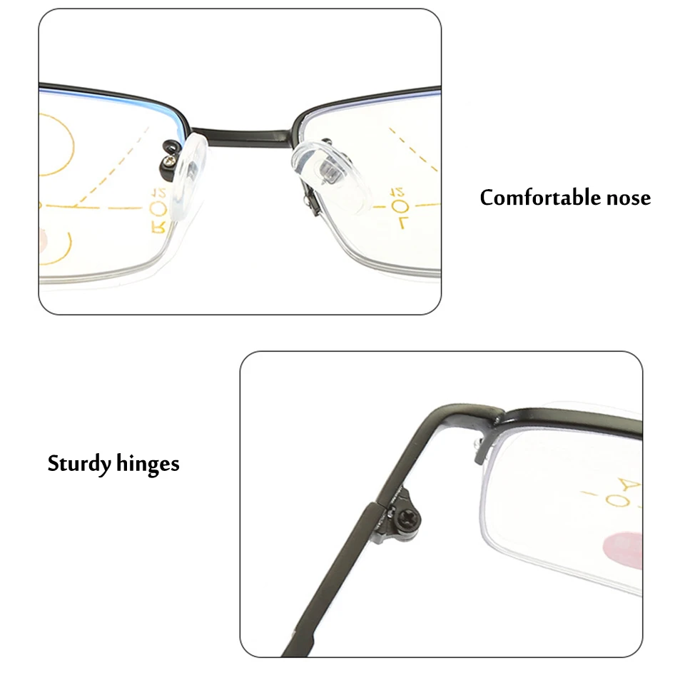 Прогрессивные многофокальные очки для чтения Мужские Рецептурные Tianium с