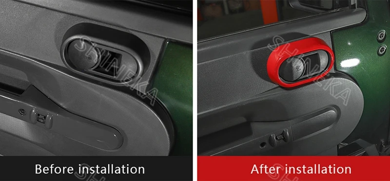 SHINEKA интерьерные молдинги для Jeep Wrangler 2007 2008 2009 2010 Набор наклеек на двери автомобиля для Jeep Wrangler JK аксессуары 2007-2010
