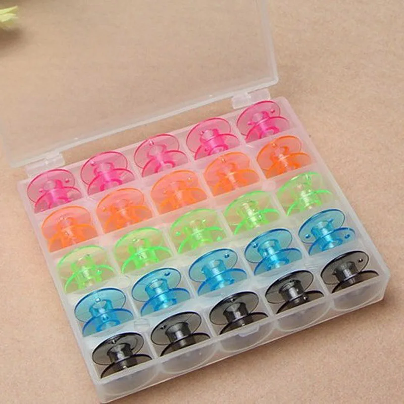 25 шт. разноцветные пластиковые шпули|bobbins plastic|plastic sewing machine bobbinssewing shuttle |
