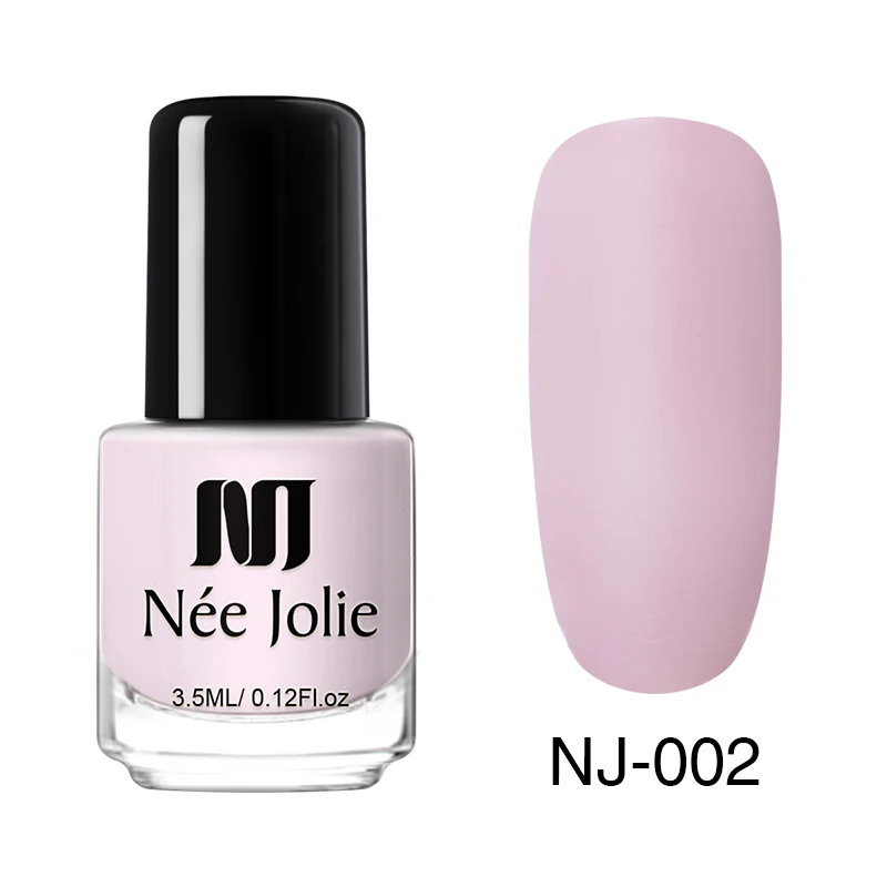 NJ-002 3.5ml Матовый лак для ногтей NEE JOLIE Effetc, черный чистый цвет, розовый лак для ногтей, масляной лак, лак для ногтей, лак для ногтей - Цвет: NJ-002 3.5ml