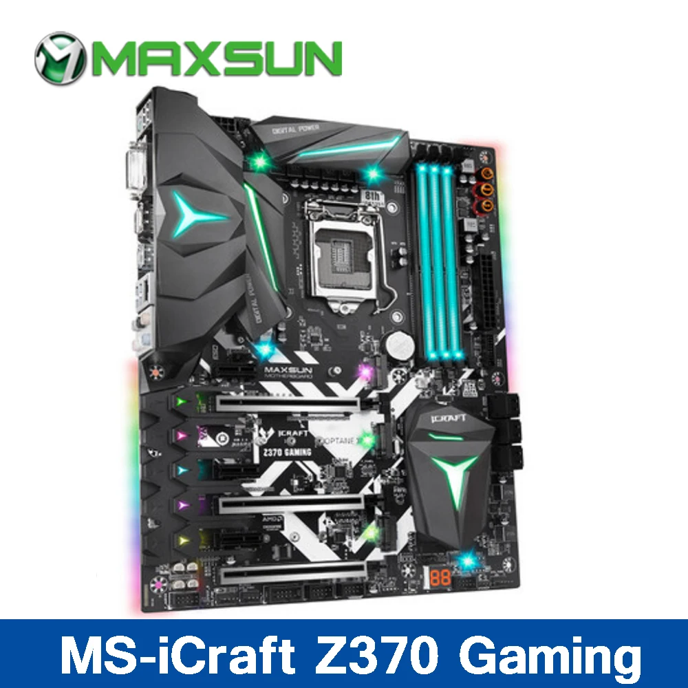 MAXSUN iCraft Z370 игровой материнской платы DVI + HDMI DP двухканальный DDR4 3200 (OC) /2133 мГц памяти