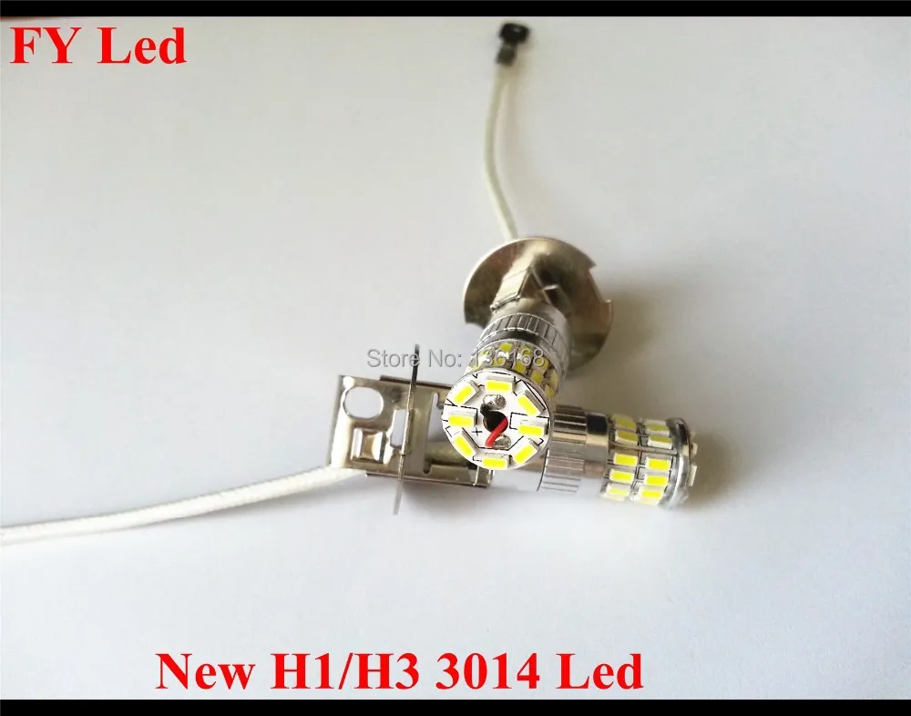 Бесплатная доставка 2 шт. Canbus без ошибок H3 белый 18 Вт Samsung 3014 SMD чип светодиодная