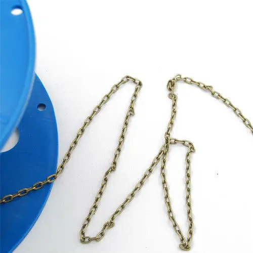 

3.7MM*2.2MM Brass Antique Brozen Plated Cube Chain,Handmade,Sold 25 Meters Per Roll