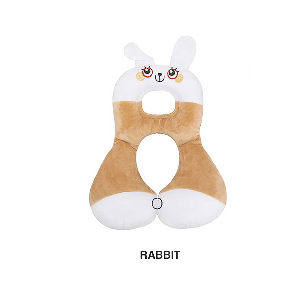 Rabbit Милые малыши животные подушка для шеи мягкие хлопковые подушки мультфильм лев кролик панда детская подушка для защиты головы аксессуары для детской коляски - Цвет: Rabbit
