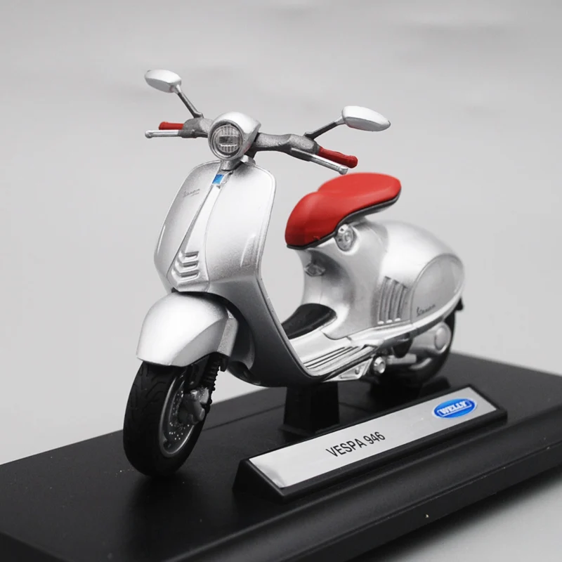 Welly 1:18 Vespa 2014 946 Мотоцикл Велосипед литья под давлением модель игрушки Новый в