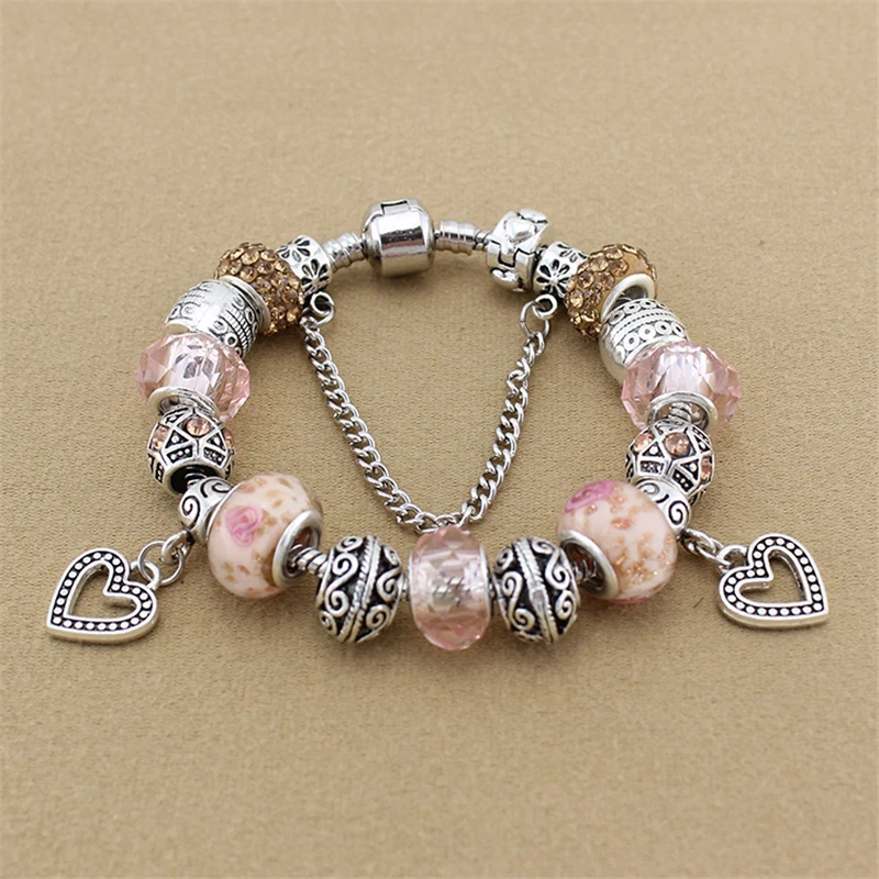 Новинка 2019 модные подвески в виде сердца бежевые хрустальные/стеклянные бусины