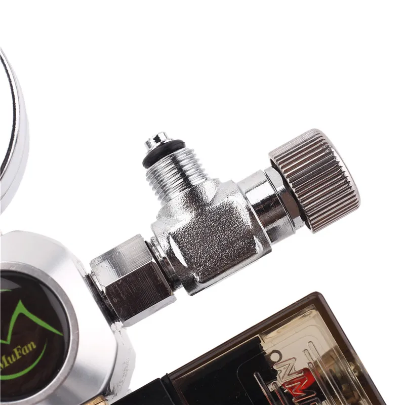 Аквариум CO2 регулятор W21.8 G5/8 220 V электромагнитный клапан проверить аквариумный клапан регулятор для аквариума инструмент CO2 Управление